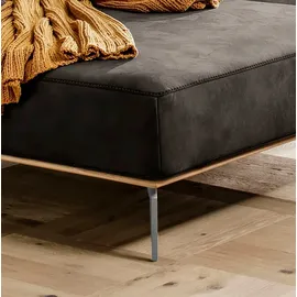 W.Schillig Eckcouch Leder 3-Sitzer Grau