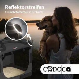 CADOCA Tiertransportbox XXL 90 x 60 x 66 cm Anthrazit