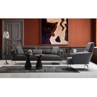JVmoebel Sofa Luxus Sofagarnitur Sofa Garnitur Sofas 3+1 Sitzer Sessel, Made in Europe schwarz