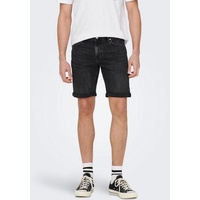 ONLY & SONS Jeansshorts »ONSPLY LIGHT BLUE 5189 SHORTS DNM NOOS«, schwarz