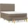 vidaXL Boxspringbett 140 x 200 cm Taupe