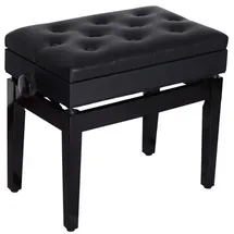 Homcom Klavierhocker mit Stauraum 54,5 x 48-58 x 33 cm Schwarz