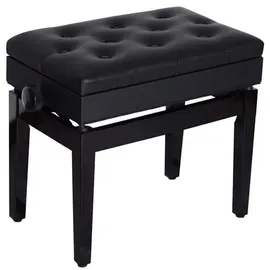 Homcom Klavierhocker mit Stauraum 54,5 x 48-58 x 33 cm Schwarz