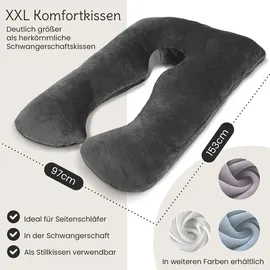 eloneo Bestschlaf Multifunktions-Körperkissen, Anthrazit