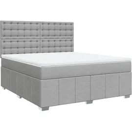 vidaXL Boxspringbett 180 x 200 cm Hellgrau