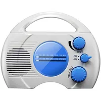 POHOVE Duschradio Desktop Audio Musik Outdoor Eingebauter Lautsprecher Batteriebetrieben Aufhängen Mini Tragbares Geschenk Badezimmer Wasserdicht Home ABS AM FM
