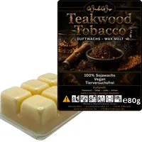 WonderWax Duftwachs Wax Melts für Duftlampe, 6 Würfel Duftmelt Wachsmelt Sojawachs Duftwachs Würfel für Raumdüfte, Wachs Duftöl Winter Indoor Schmelzen für Aromalampe Teakwood Tobacco
