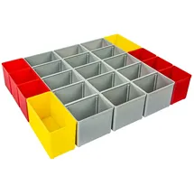 BS-Systems Sortimentskasten Kunststoff 338 x 63 x 260 mm gelb/grau/rot