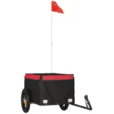 vidaXL Fahrradanhänger schwarz/rot 30 kg