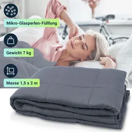 casativo-wellness 2er-Set Gewichtsdecke 150 x 200cm, 7kg – Premium Baumwolle & Glasperlen für tiefe Entspannung, besseren Schlaf & Stressreduktion