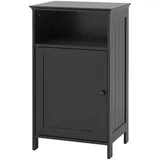 Costway Badschrank mit Tür und Regal 40 x 70 x 30 cm Schwarz
