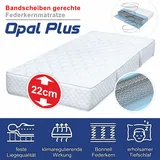 Orthopädische Federkern Matratze 90x220cm Opal-Plus 22cm hoch Boxspring Fest