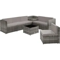 Tectake Verona Rattan Lounge grau