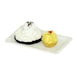 LogiPack GeRo 100 flache Pappteller weiß eckig 11 x 17 cm