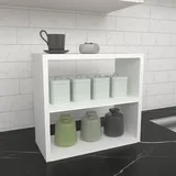 [en.casa] Küchenregal Hjo 40 x 43,5 x 20 cm Weiß