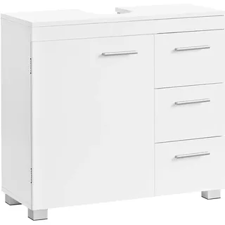 VASAGLE Waschbeckenunterschrank 30 x 70 x 64 cm Wolkenweiß