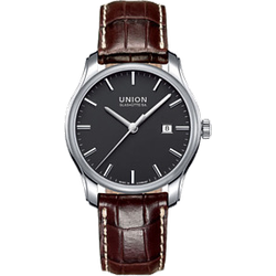 Union Glashütte Viro Datum D001.407.16.051.00 - schwarz,braun - 41mm