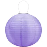 Lampions Außen Wetterfest, Solarlampions für Außen Hängend, 30cm Solar LED Laterne Wasserdicht Hängende Nylon Laterne Gartenlaterne Solarlaterne für Garten, Balkon,Hof,Fest Deko (1 Stück/Violett)