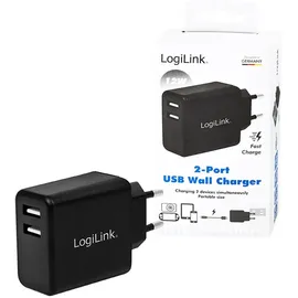 Logilink PA0210 2-fach, 2,4 A, Schwarz