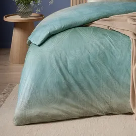 Estella Mako Interlock Jersey Bettwäsche Marleen salbei 155x220 cm + 80x80 cm - Grün