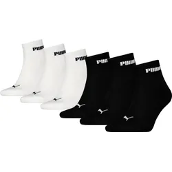 PUMA Kurzsocken »PUMA UNISEX CUSH NEXT QUARTER 6P ECOM«, (6er-Pack), mit feuchtigkeitstransportierender Technologie PUMA black / white 43-46