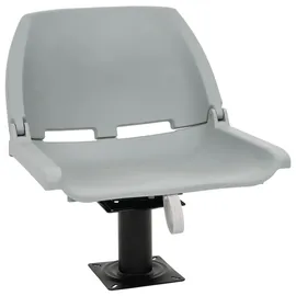 vidaXL Bootssitz mit Podest 360° Drehbar - Grau