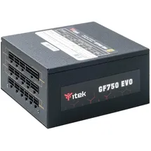 iTek für PC GF750 EVO – 750 W, HDB Hydraulic Dynamic Bearing 12 mm, aktiver PFC-Schutz, Effizienz-Zertifizierung 80 Plus Gold, semi-modulares Free Plug, Giapp Kondensatoren, ITPSEGF750