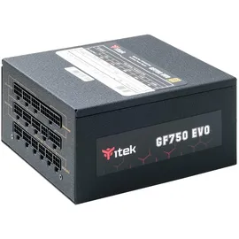 iTek für PC GF750 EVO – 750 W, HDB Hydraulic Dynamic Bearing 12 mm, aktiver PFC-Schutz, Effizienz-Zertifizierung 80 Plus Gold, semi-modulares Free Plug, Giapp Kondensatoren, ITPSEGF750