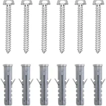ELIVED Schrauben Dübeln TV Wandhalterung Betonwand und Holzbalkenwand, inklusive M6×60mm Sechskant-Schrauben und Dübel, Zubehör für TV Halterung, EV034