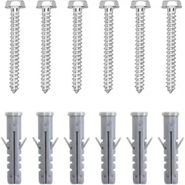 ELIVED Schrauben Dübeln TV Wandhalterung Betonwand und Holzbalkenwand, inklusive M6×60mm Sechskant-Schrauben und Dübel, Zubehör für TV Halterung, EV034