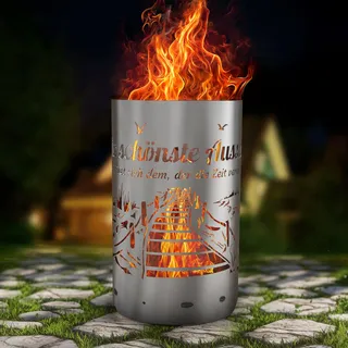 Tiko-Metalldesign Feuertonne / Feuerkorb mit Motiv " "