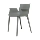 Kartell 5802GR Stuhl mit Armlehnen, Plastik, grau, 54 x 62 x 77 cm