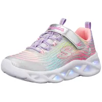 SKECHERS Twisty Brights-Mystical Bliss Sneaker, Silver Multi Mesh, 35