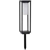 LUCANDE LED-Solarsockelleuchte Eliel, Höhe 50 cm, schwarz
