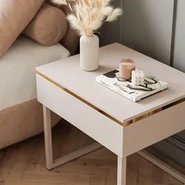 lookway Nachtschrank Aurora 48 x 45 x 38 cm Beige
