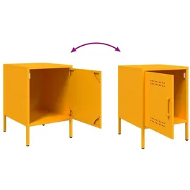 vidaXL Nachttisch Senfgelb 36x39x50,5 cm Stahl