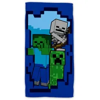 Jerry Fabrics Minecraft Badetuch 70 x 140 cm blau