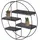berlinlodge Wandregal rund 45 x 45 x 11 cm