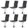Mendler Esszimmerstuhl HWC-C41 Stoff grau 6er Set