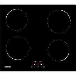 CIARRA Induktions-Kochfeld 60cm Einbau-Kochfelder 4 Zonen Einbau Induktionskochfeld 6000W VM4BIH-C