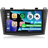 2G+64G CAMECHO Android 13 Autoradio für Mazda 3 2009-2013 mit Navi Carplay Android Auto, Doppel Din Autoradio mit 9 Zoll Bildschirm Bluetooth RDS/FM MirrorLink+Rückfahrkamera