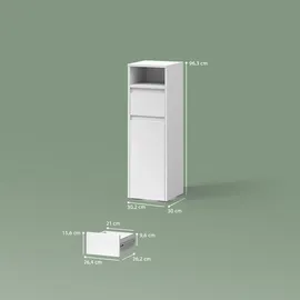 livinity® Savuto Midischrank 30,2 x 96,3 x 30 cm Weiß