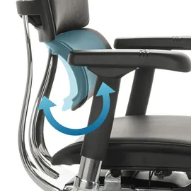 HJH Office ERGOHUMAN PLUS LEGPRO GEN2 Leder mit Fußablage