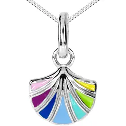 Kette mit Anhänger OSTSEE-SCHMUCK "Ostsee-Schmuck Kette mit Anhänger Blüte Kette mit Anhänger Blüte", braun, Halsketten, Damen, 36 bis 38cm, Silber 925 (Sterlingsilber), L: 36cm-38cm