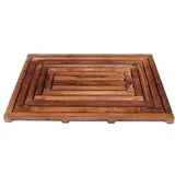 Brillibrum Badematte Duschmatte Teakholz Baderost Teak Badematte Duschmatte Holz Saunamatte, Variante 2 (70 x 50 cm) Variante 2 (70 x 50 cm)