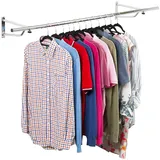 Direct Online Houseware Robuste Wandgarderobe zum Aufhängen von Kleiderstangen, Kleiderstange, Kleiderstange, Kleiderstange, Kleiderstange, Organisationsschiene für Hemden, Mäntel, Jacken und Hüte,