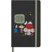 Moleskine Notizbuch Peanuts Gruppe ca. DIN A5 liniert, grau Hardcover 176 Seiten, 1 St.