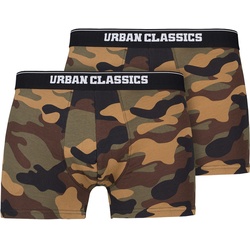 Urban Classics Camo Boxer Shorts 2er Pack woodland, Größe M