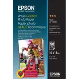 Epson Value Glossy Fotopapier glänzend weiß, 10x15cm, 50 Blatt