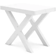 SKRAUT HOME Ausziehbarer Konsolentisch 180x90x73cm weiß